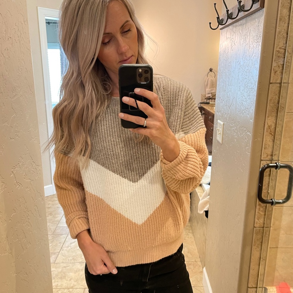 Color block sweater